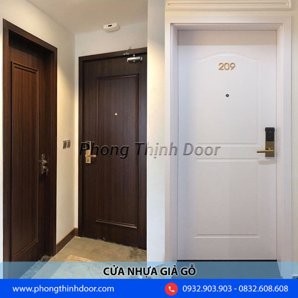 cửa nhựa giả gỗ phòng ngủ