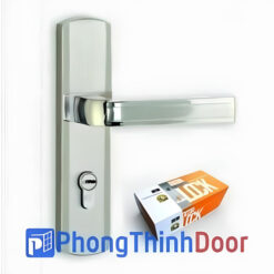 Khóa tay gạt dùng cho cửa chính có kèm chốt khóa