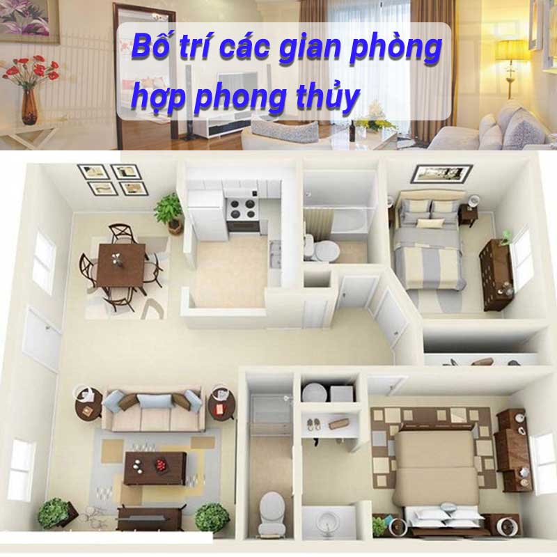 bố trí các phòng theo phong thủy
