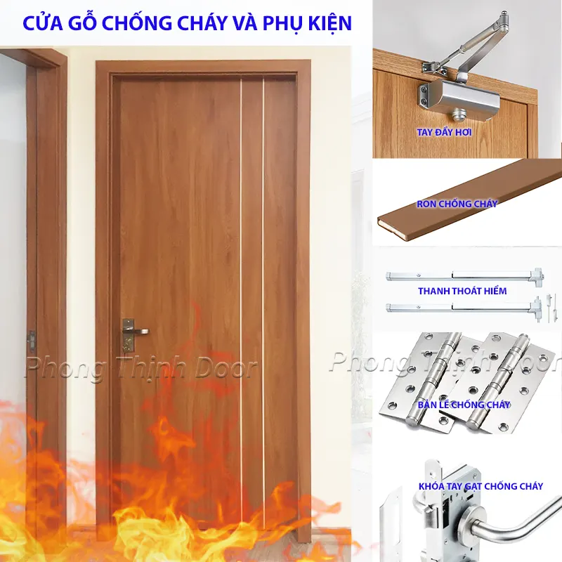 Cửa gỗ chống cháy và phụ kiện chống cháy