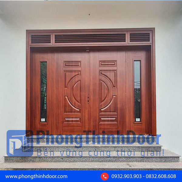cửa thép vân gỗ biệt thự