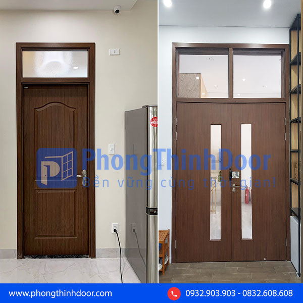 mẫu cửa hàn quốc có ô thoáng