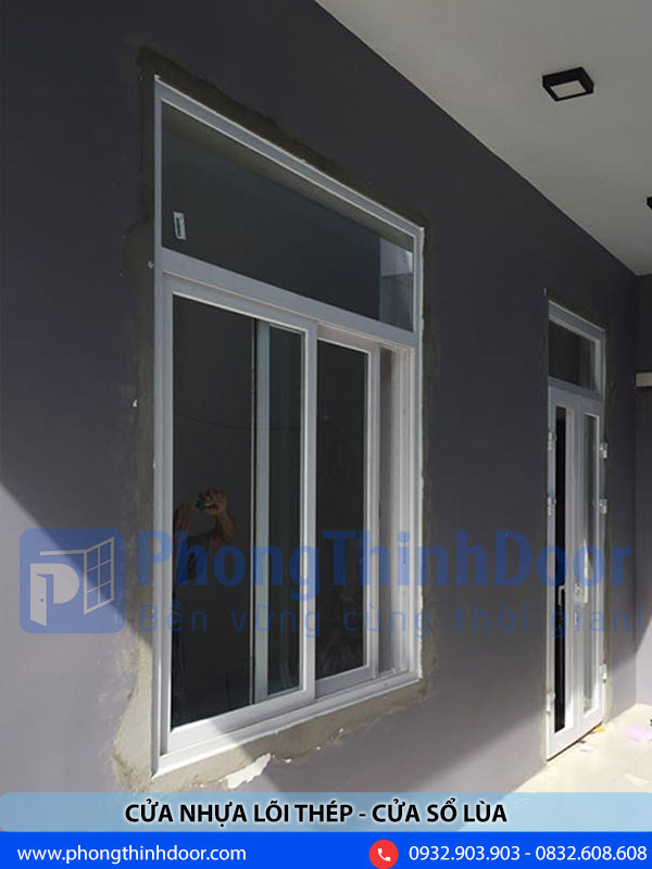 cửa sổ lùa nhựa lõi thép