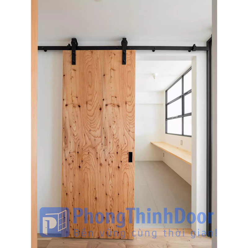 cửa gỗ treo lùa barn door