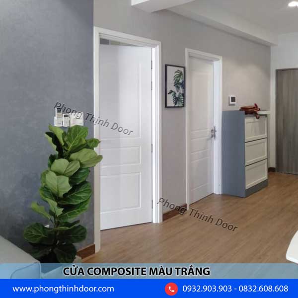 cửa nhựa composite màu trắng