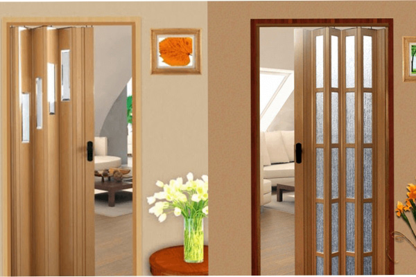 Mẫu cửa kéo nhà vệ sinh dạng xếp