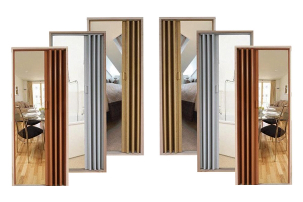 Mẫu cửa xếp nhà vệ sinh đơn giản nhưng không kém phần sang trọng