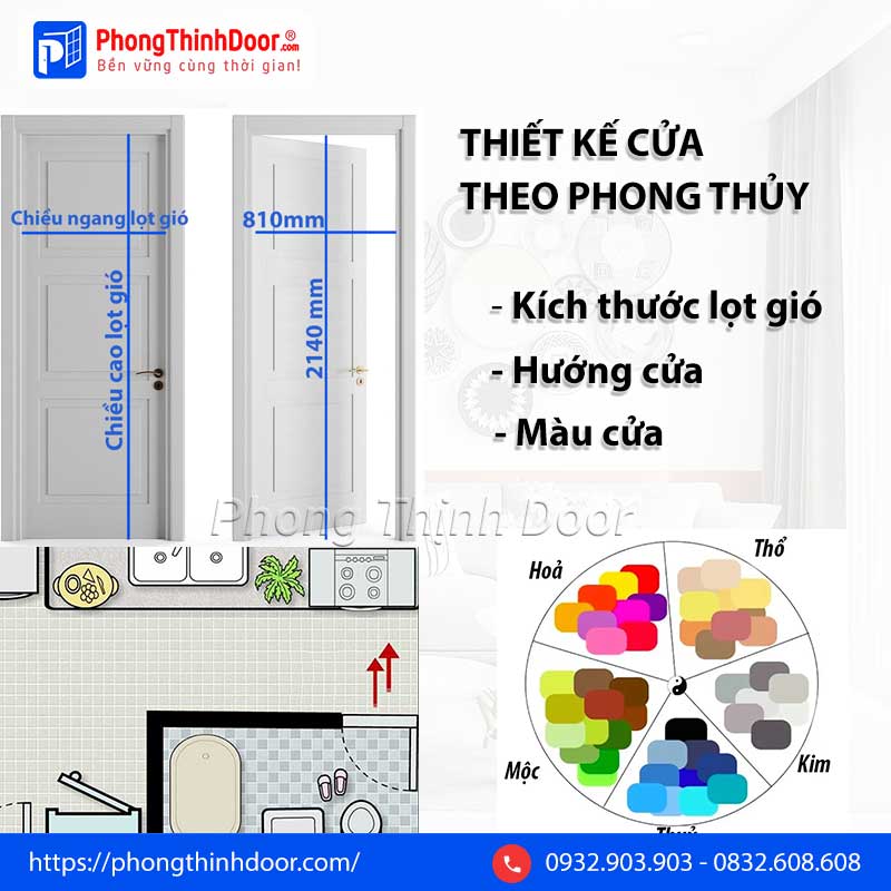 thiết kế cửa phòng ngủ theo phong thủy