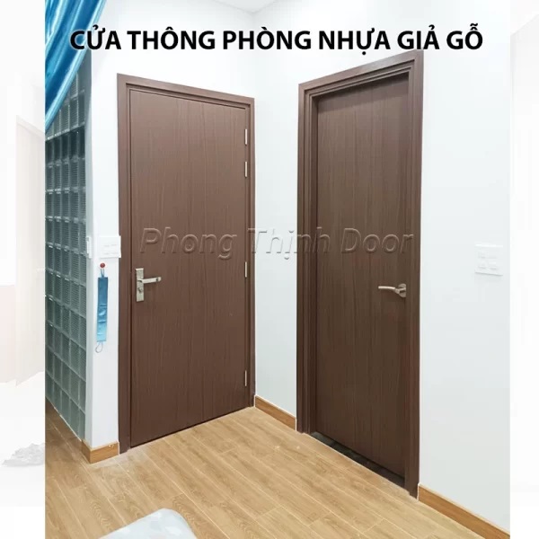 Mẫu cửa thông phòng đẹp nhựa giả gỗ