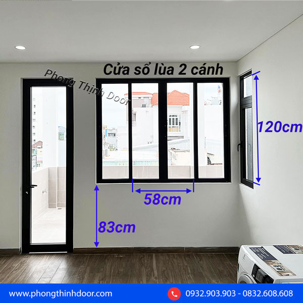 Kích thước cửa sổ 2 cánh phổ biến