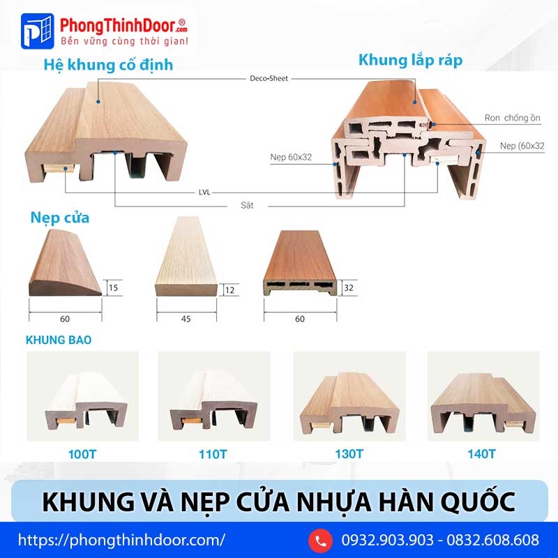 khung cửa nhựa hàn quốc