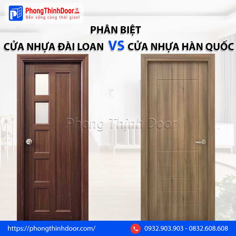 phân biệt cửa nhựa đài loan và cửa nhựa hàn quốc