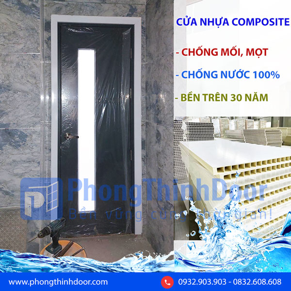 cửa nhựa composite nhà vệ sinh