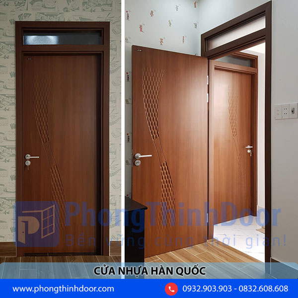 cửa nhựa giả gỗ phòng ngủ