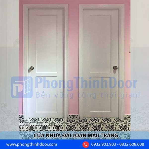cửa nhựa đài loan màu trắng