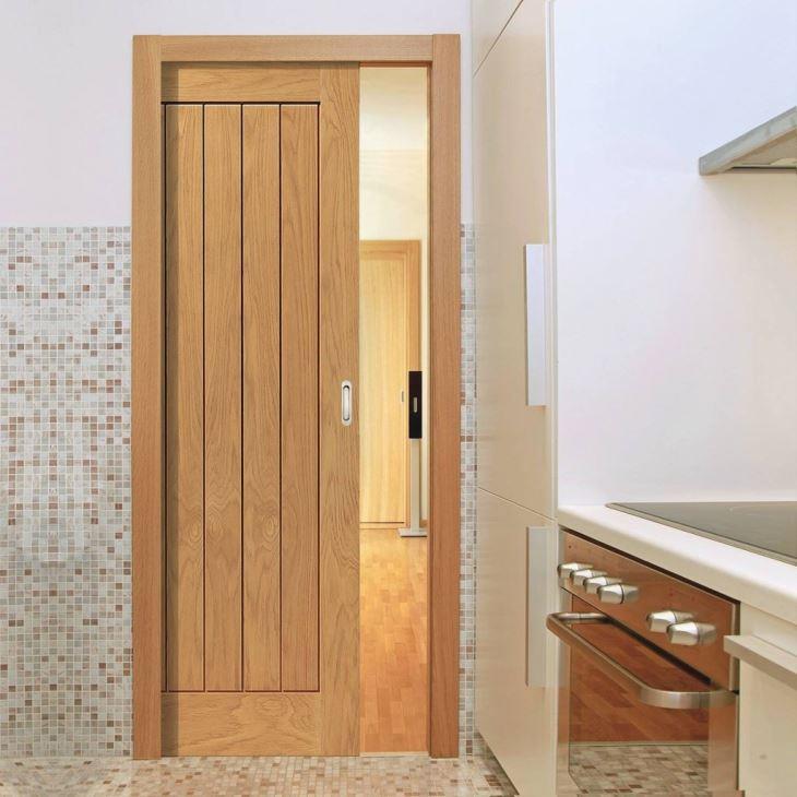 Mẫu cửa âm tường 1 cánh cho phòng bếp Mẫu cửa âm tường 1 cánh cho phòng bếp