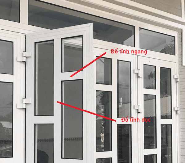 Các loại đố cửa tĩnh gồm: đố tĩnh ngang và đố tĩnh dọc