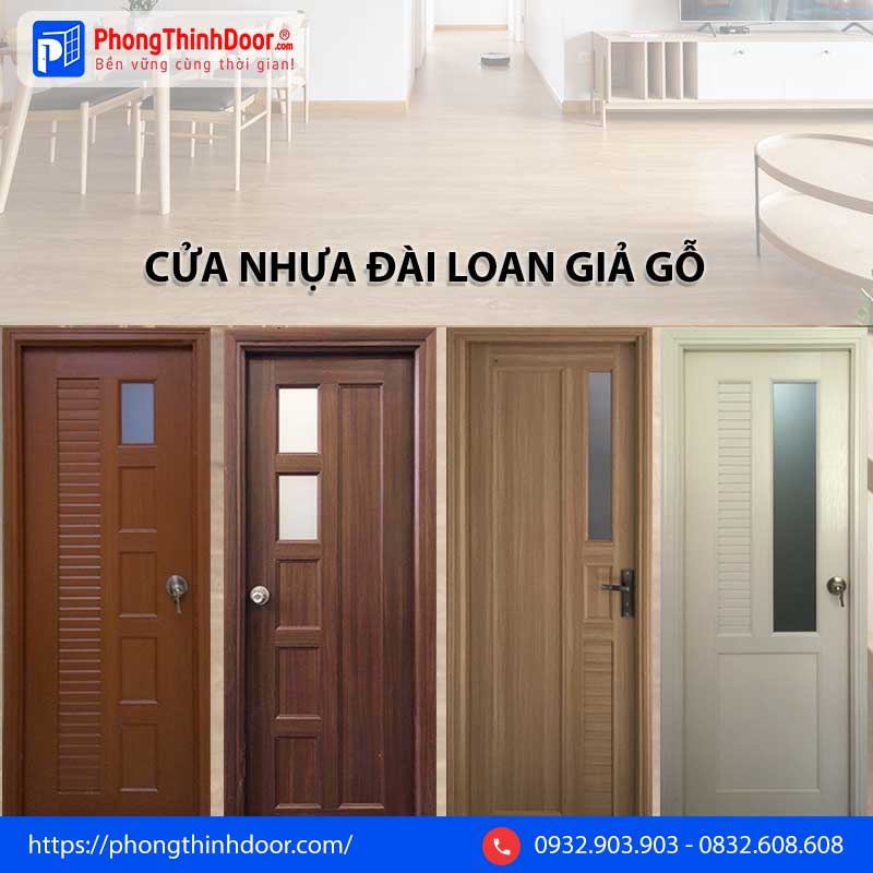 cửa nhựa đài loan giả gỗ