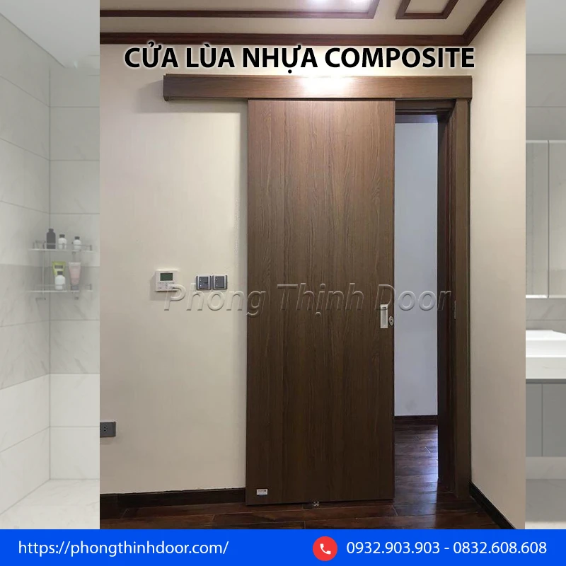 Cửa lùa toilet composite