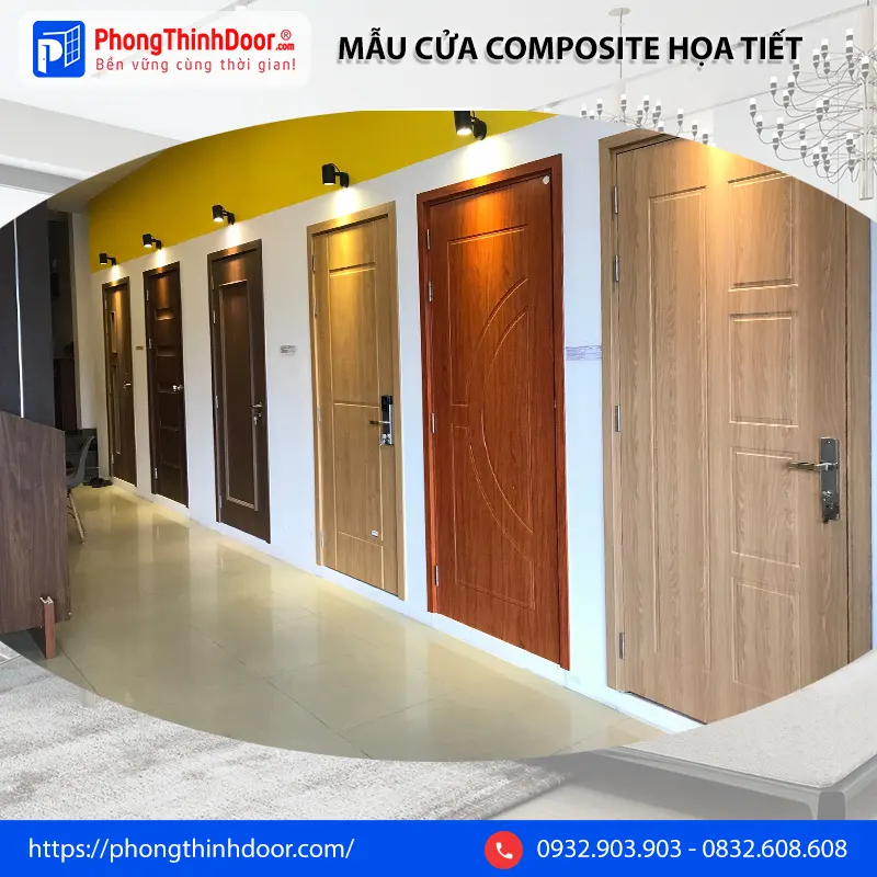 cửa composite họa tiết