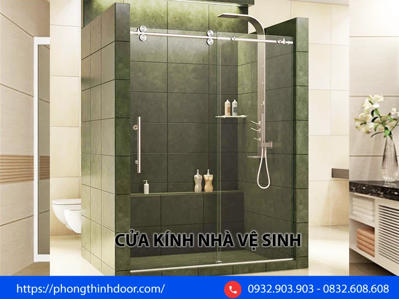 cửa kính nhà vệ sinh đơn giản