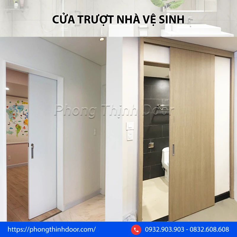 cửa trượt nhà vệ sinh bằng nhựa