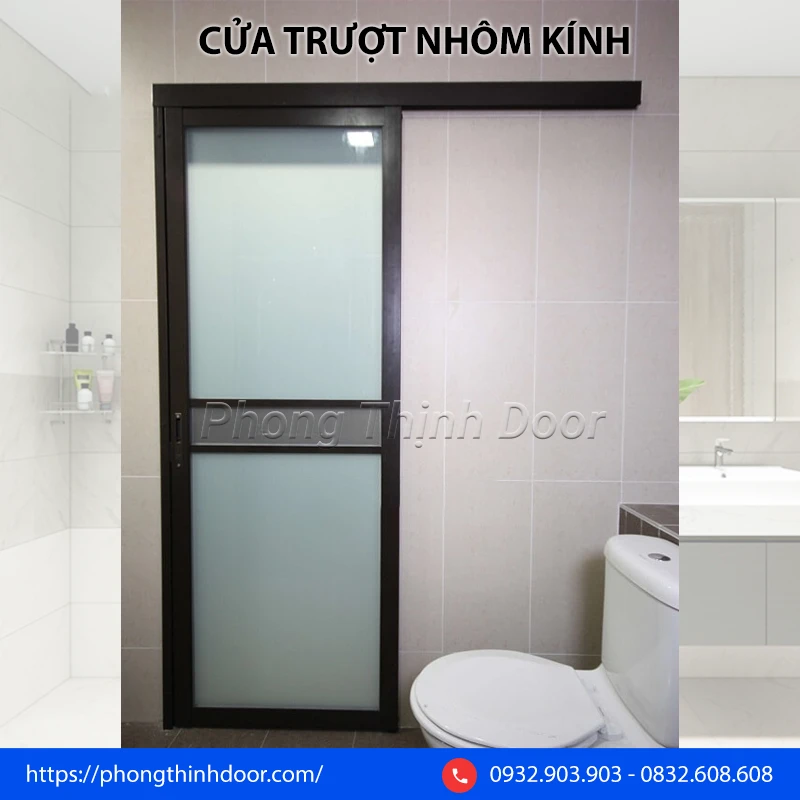cửa nhôm lùa nhà vệ sinh
