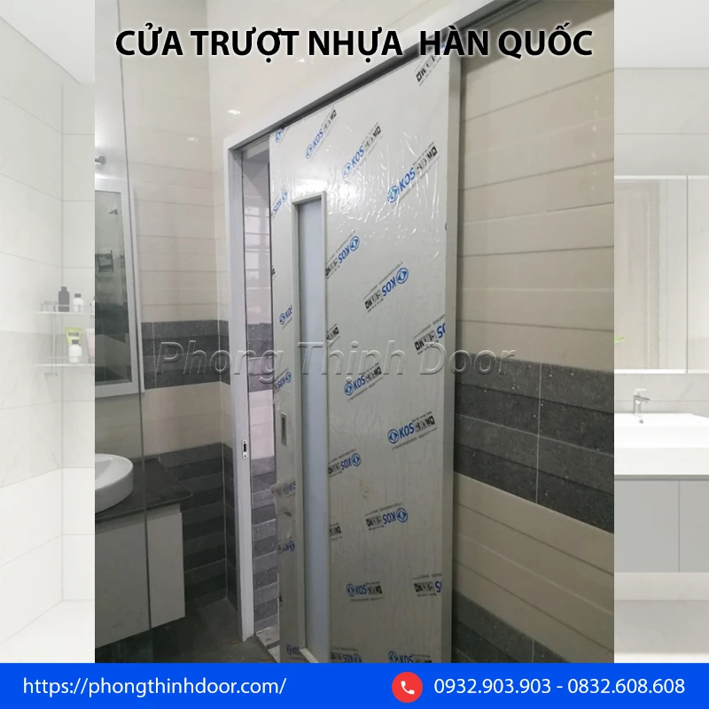 Cửa trượt nhựa hàn quốc