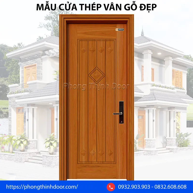 cửa thép chống cháy vân gỗ