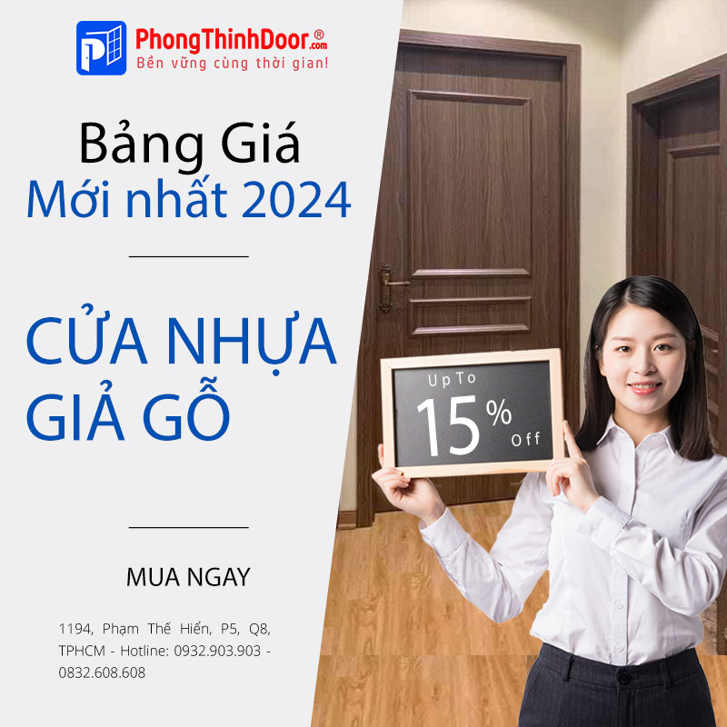 giá cửa nhựa giả gỗ