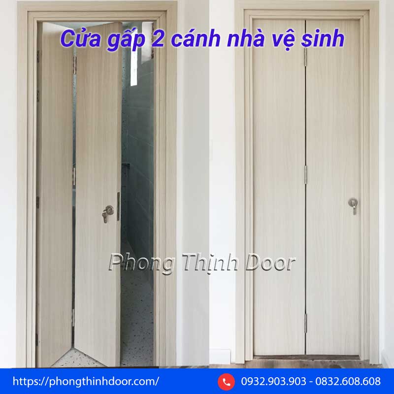 cửa gấp 2 cánh nhà vệ sinh