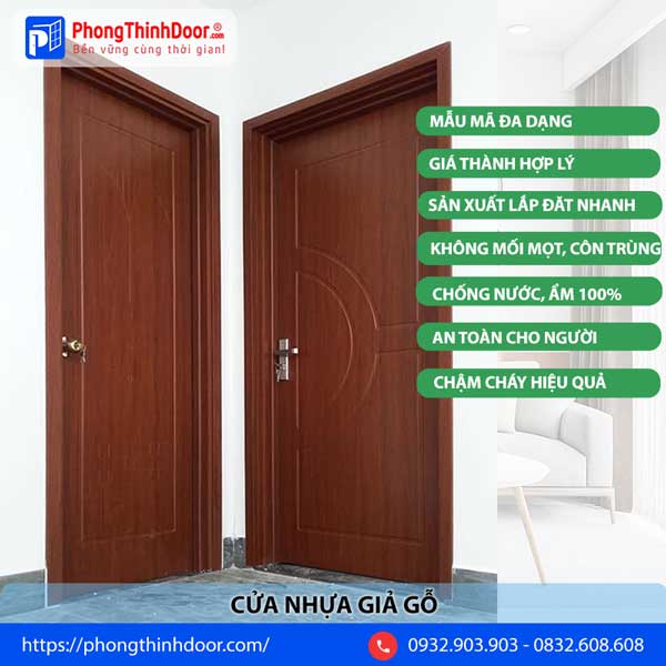 cửa nhựa giả gỗ ưu điểm