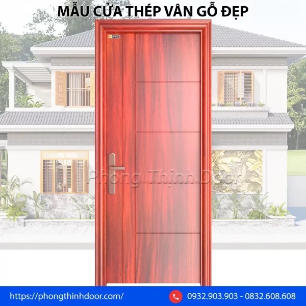 Cửa thép vân gỗ goosan