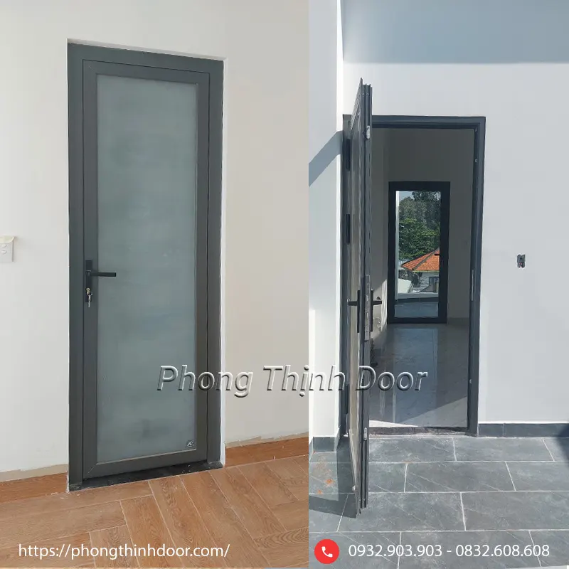 cửa nhôm kính phòng ngủ 1 cánh