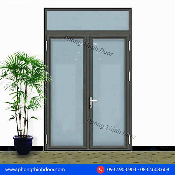 Kích thước cửa nhôm 2 cánh có ô thoáng phải phù hợp với chiều cao căn nhà