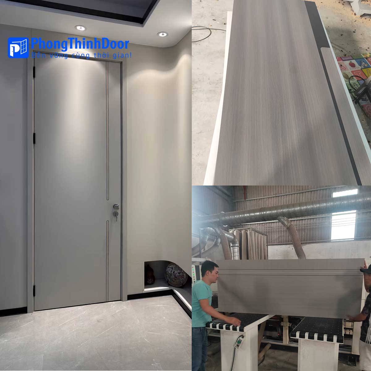 Cửa gỗ carbon mẫu đẹp