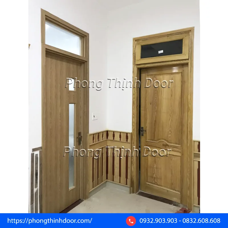 mẫu cửa phòng ngủ có ô thoáng đẹp