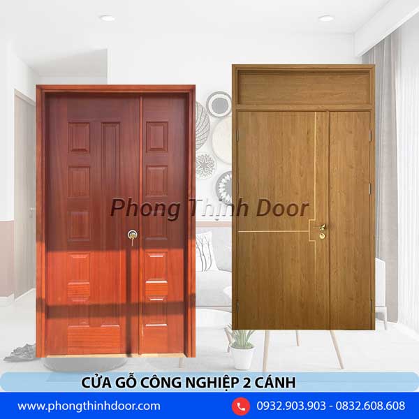 cửa gỗ công nghiệp 2 cánh