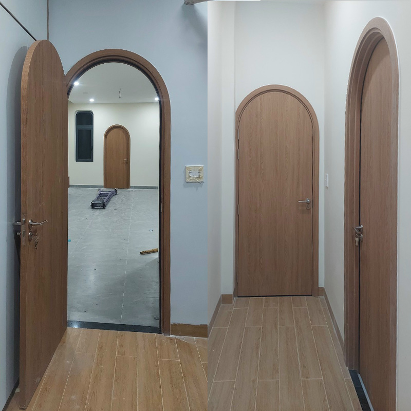 cửa nhựa composite vòm phòng ngủ