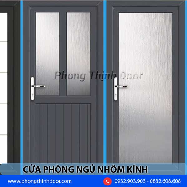 cửa phòng ngủ nhôm kính