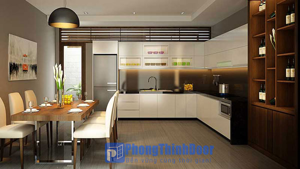 Lắp trần nhà để tạo không gian ngăn cách giữa xà ngang, dầm với bếp