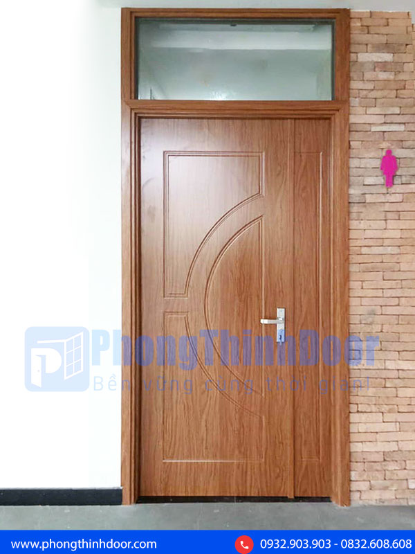 Cửa nhựa composite hai cánh có ô fix