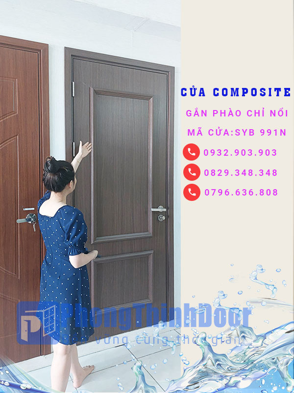 cửa composite phào chỉ nổi