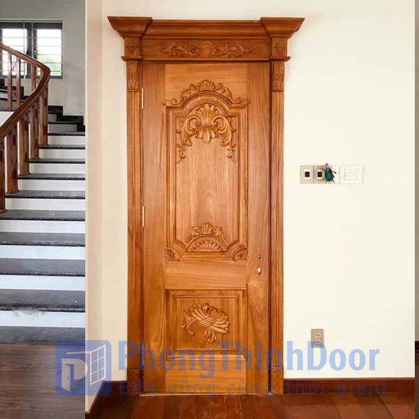 cửa gỗ truyền thống phòng ngủ