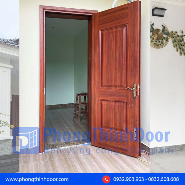 cửa phòng ngủ thép vân gỗ