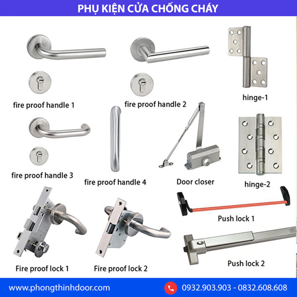 phụ kiện cửa chống cháy