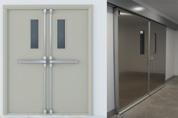 Mẫu cửa thép chống cháy 2 cánh giúp mở rộng lối thoát hiểm và đảm bảo an toàn công trình