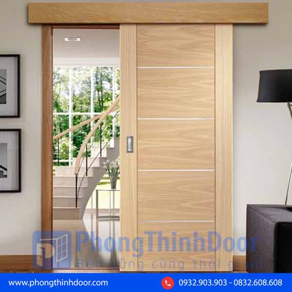 cửa lùa gỗ công nghiệp cao cấp