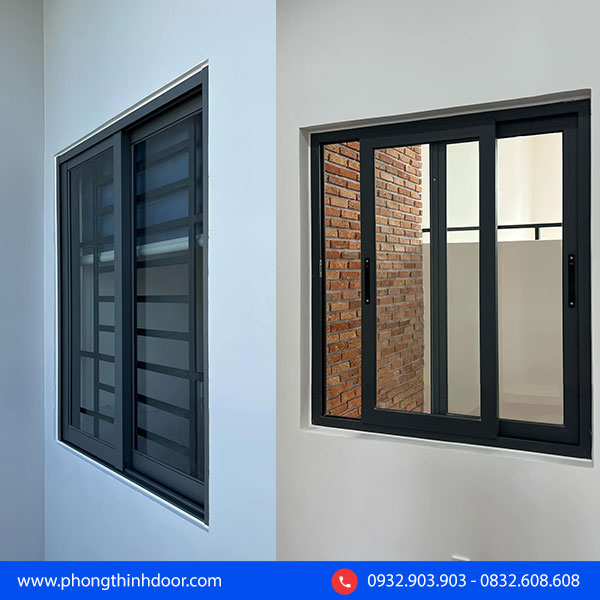 cửa sổ lùa nhôm kính phòng ngủ