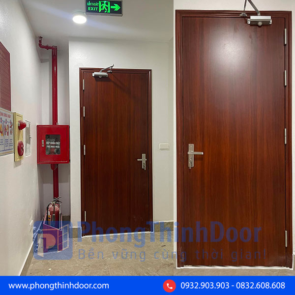 cửa thép chống cháy vân gỗ